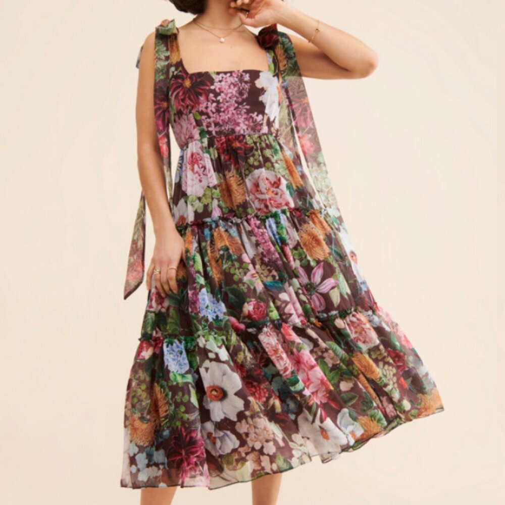 Floral Multicolor Sleeveless Dress